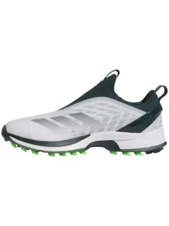 Adidas Mens Golf Shoes|Adizero ZG BOA Spikeless Golf Shoes - Ftwr White/Aurora Ivy/Lime Burst
