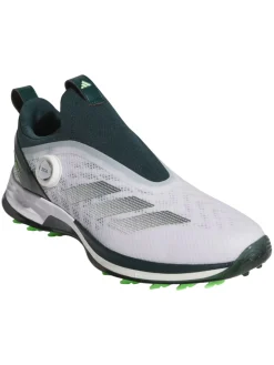 Adidas Mens Golf Shoes|Adizero ZG BOA Spikeless Golf Shoes - Ftwr White/Aurora Ivy/Lime Burst