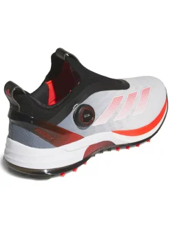 Adidas Mens Golf Shoes|Adizero ZG BOA Spikeless Golf Shoes - Ftwr White/Lucid Red/Core Black