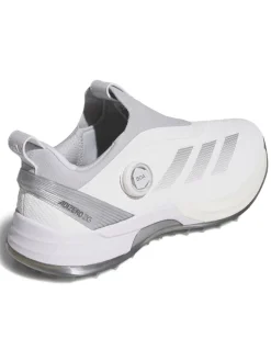 Adidas Mens Golf Shoes|Adizero ZG BOA Spikeless Golf Shoes - Ftwr White/Silver Met./Solid Grey