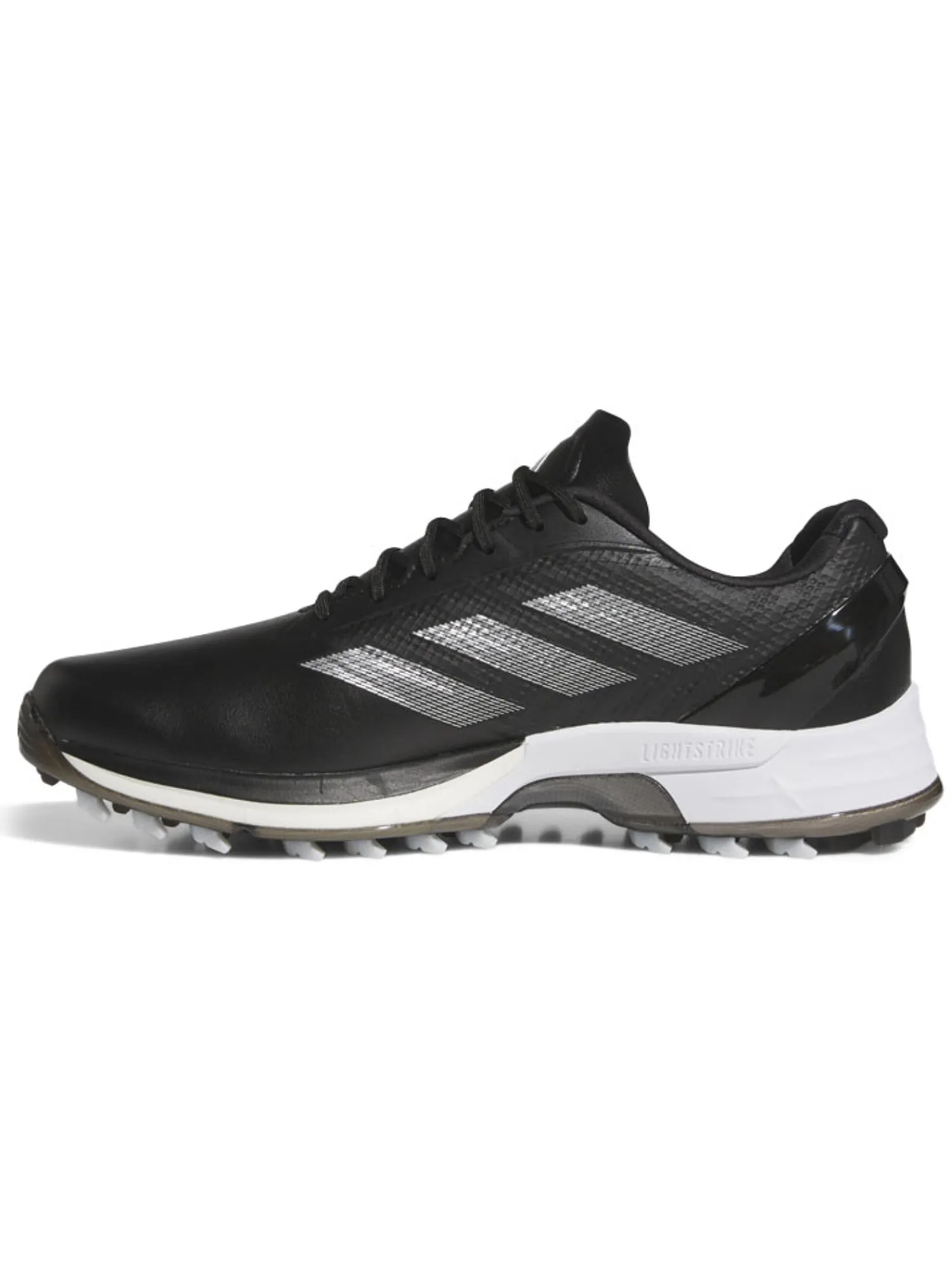 Adidas Mens Golf Shoes|Adizero ZG Spikeless Golf Shoes - Core Black/Silver Met./Lucid Lemon