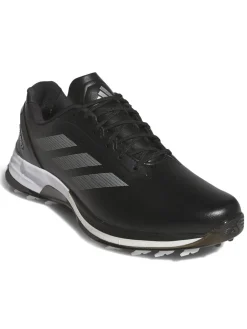 Adidas Mens Golf Shoes|Adizero ZG Spikeless Golf Shoes - Core Black/Silver Met./Lucid Lemon