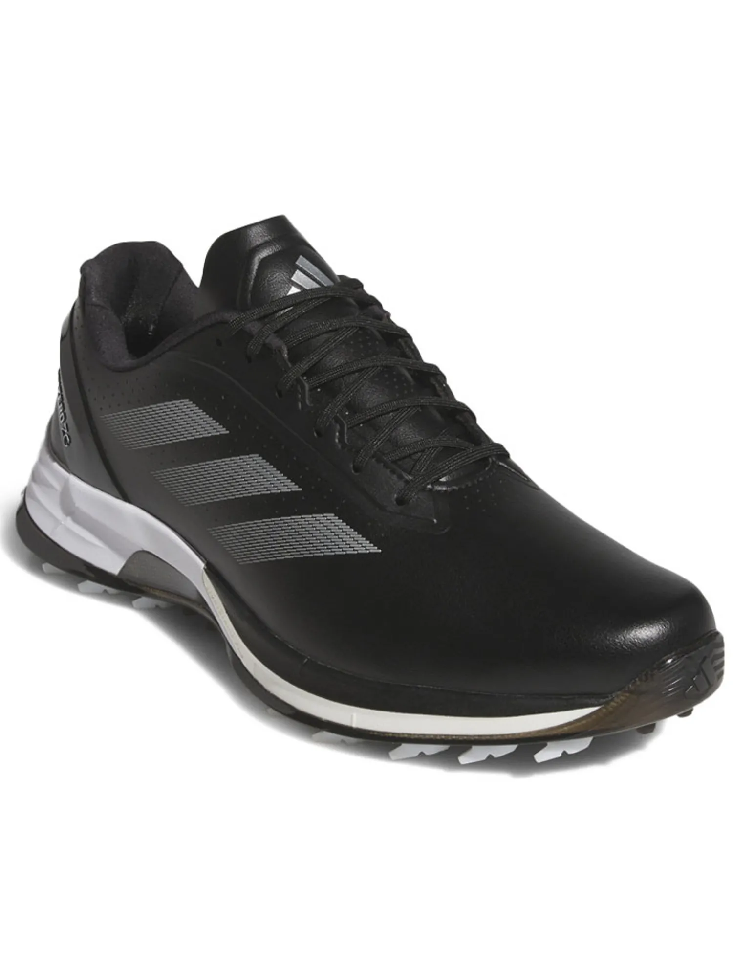 Adidas Mens Golf Shoes|Adizero ZG Spikeless Golf Shoes - Core Black/Silver Met./Lucid Lemon