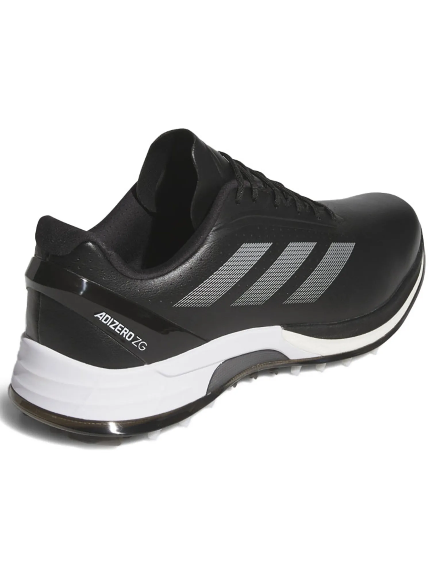 Adidas Mens Golf Shoes|Adizero ZG Spikeless Golf Shoes - Core Black/Silver Met./Lucid Lemon