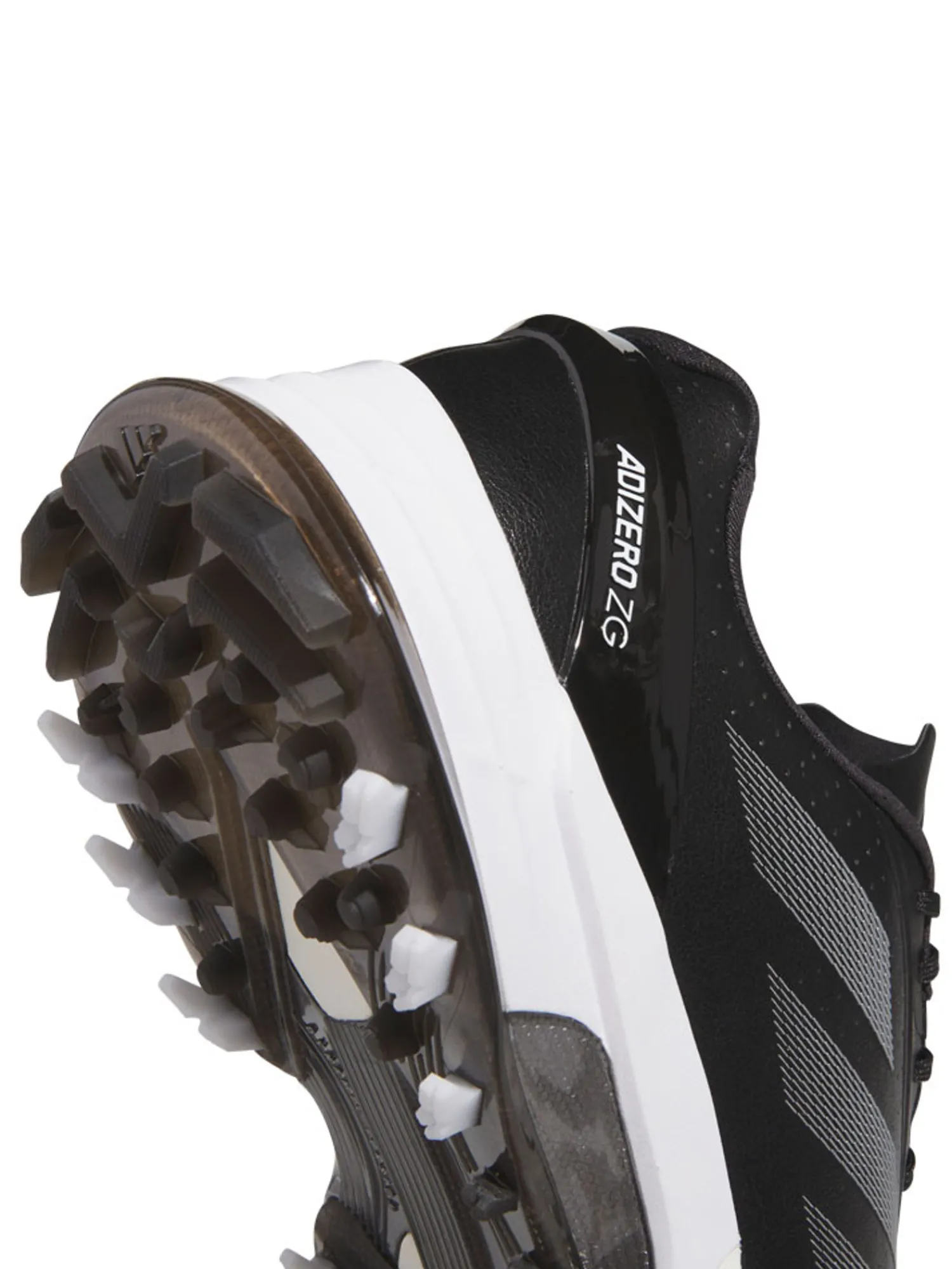Adidas Mens Golf Shoes|Adizero ZG Spikeless Golf Shoes - Core Black/Silver Met./Lucid Lemon
