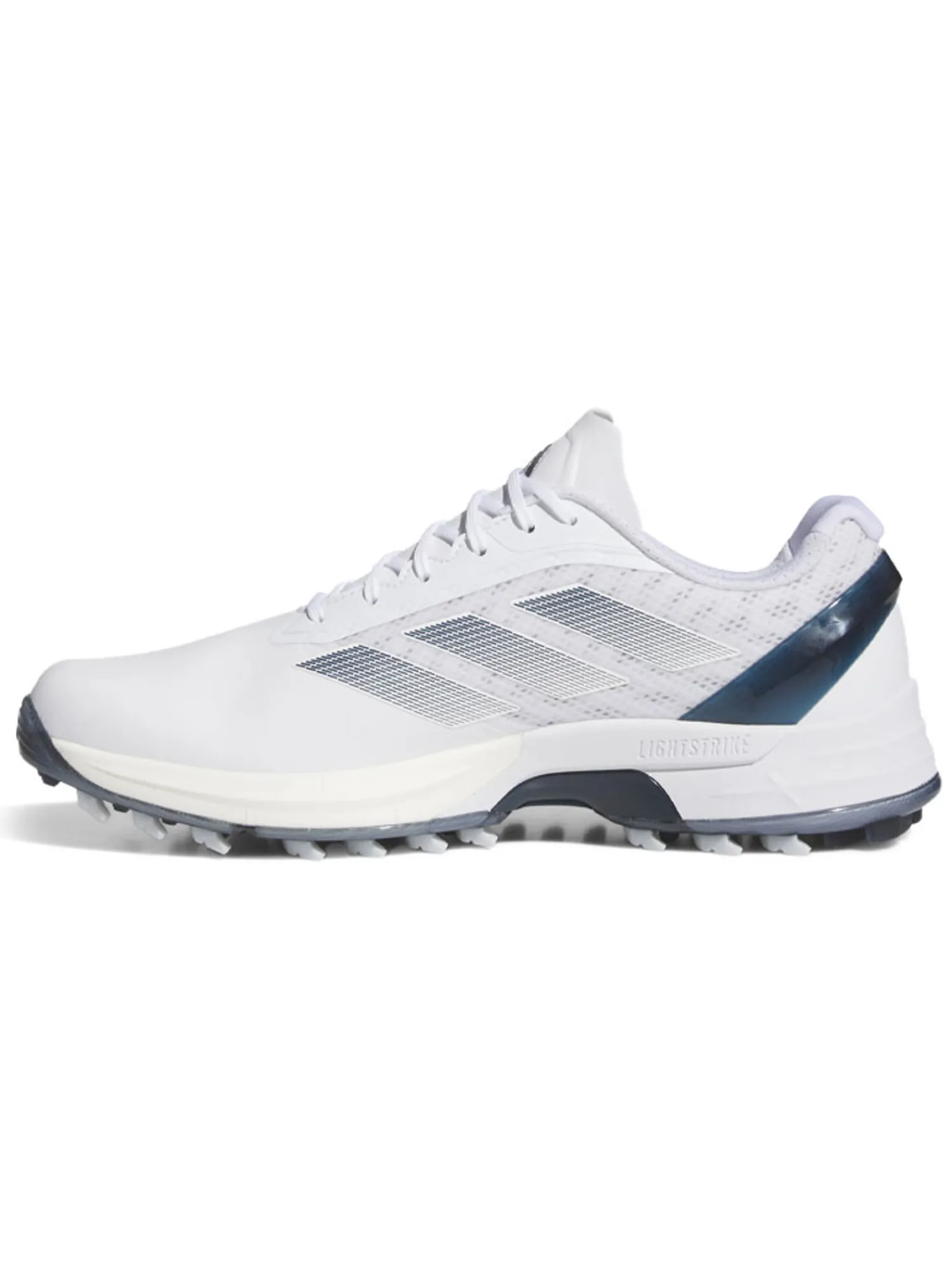 Adidas Mens Golf Shoes|Adizero ZG Spikeless Golf Shoes - Ftwr White/Collegiate Navy/Zero Met.