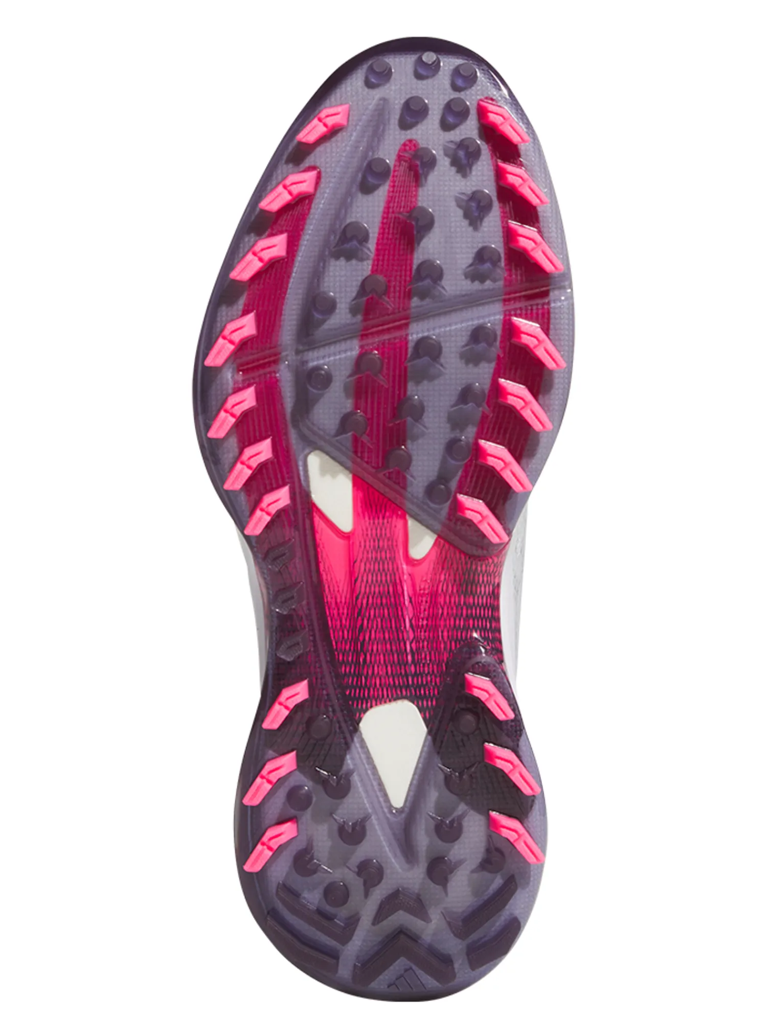 Adidas Mens Golf Shoes|Adizero ZG Spikeless Golf Shoes - Ftwr White/Aurora Plum/Shock Pink