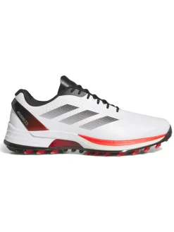 Adidas Mens Golf Shoes|Adizero ZG Spikeless Golf Shoes - Ftwr White/Lucid Red/Core Black