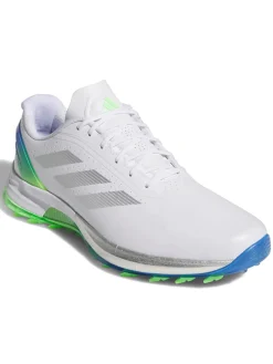 Adidas Mens Golf Shoes|Adizero ZG Spikeless Golf Shoes - Ftwr White/Silver Met/Lime Burst