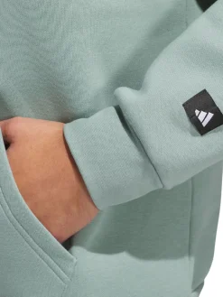 Adidas Jumpers|Beyond Graphic Hoodie - Silver Green