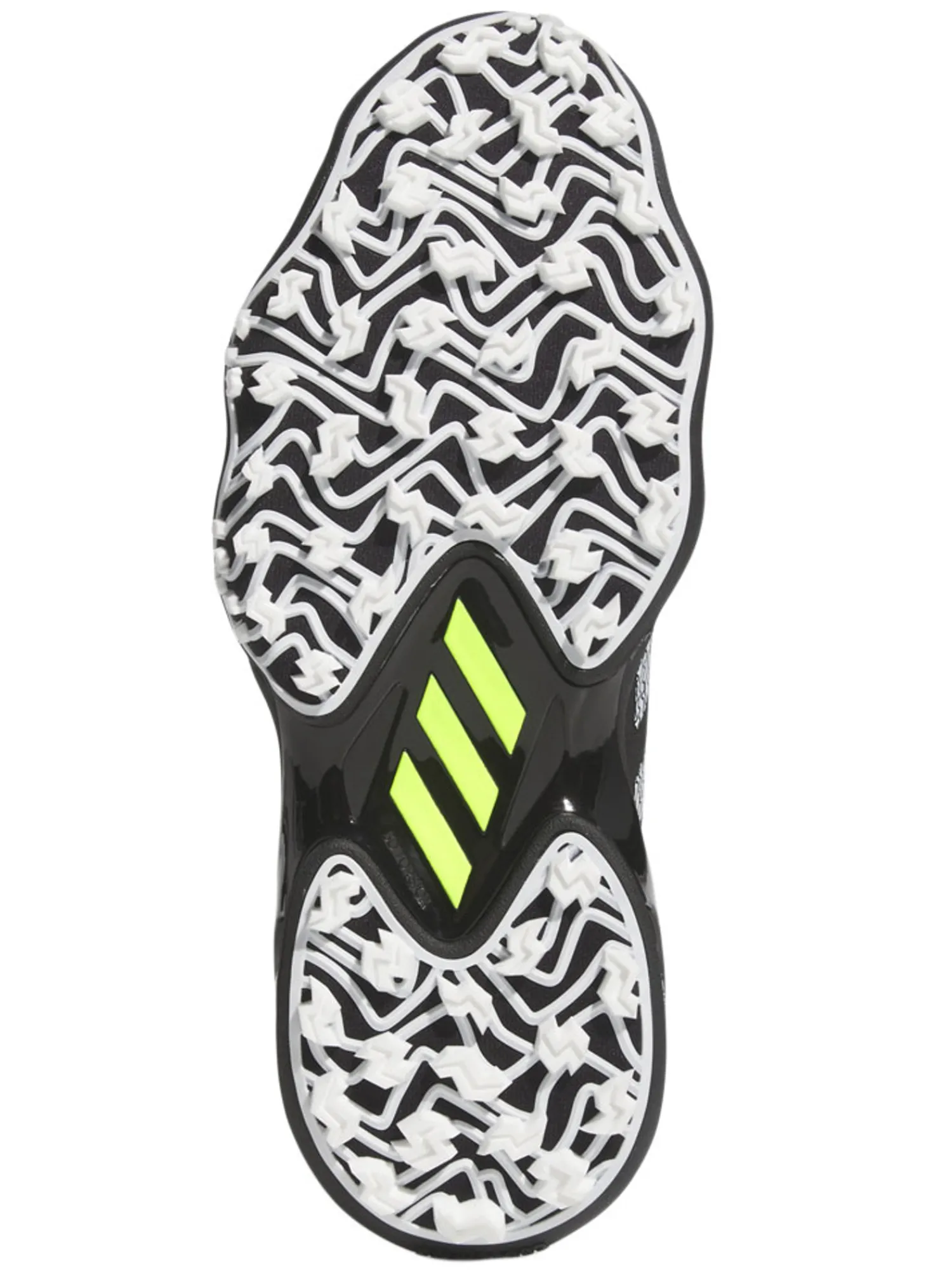 Adidas Mens Golf Shoes|Codechaos 25 Spikeless Golf Shoes - Core Black/Ftwr White/Lucid Lemon
