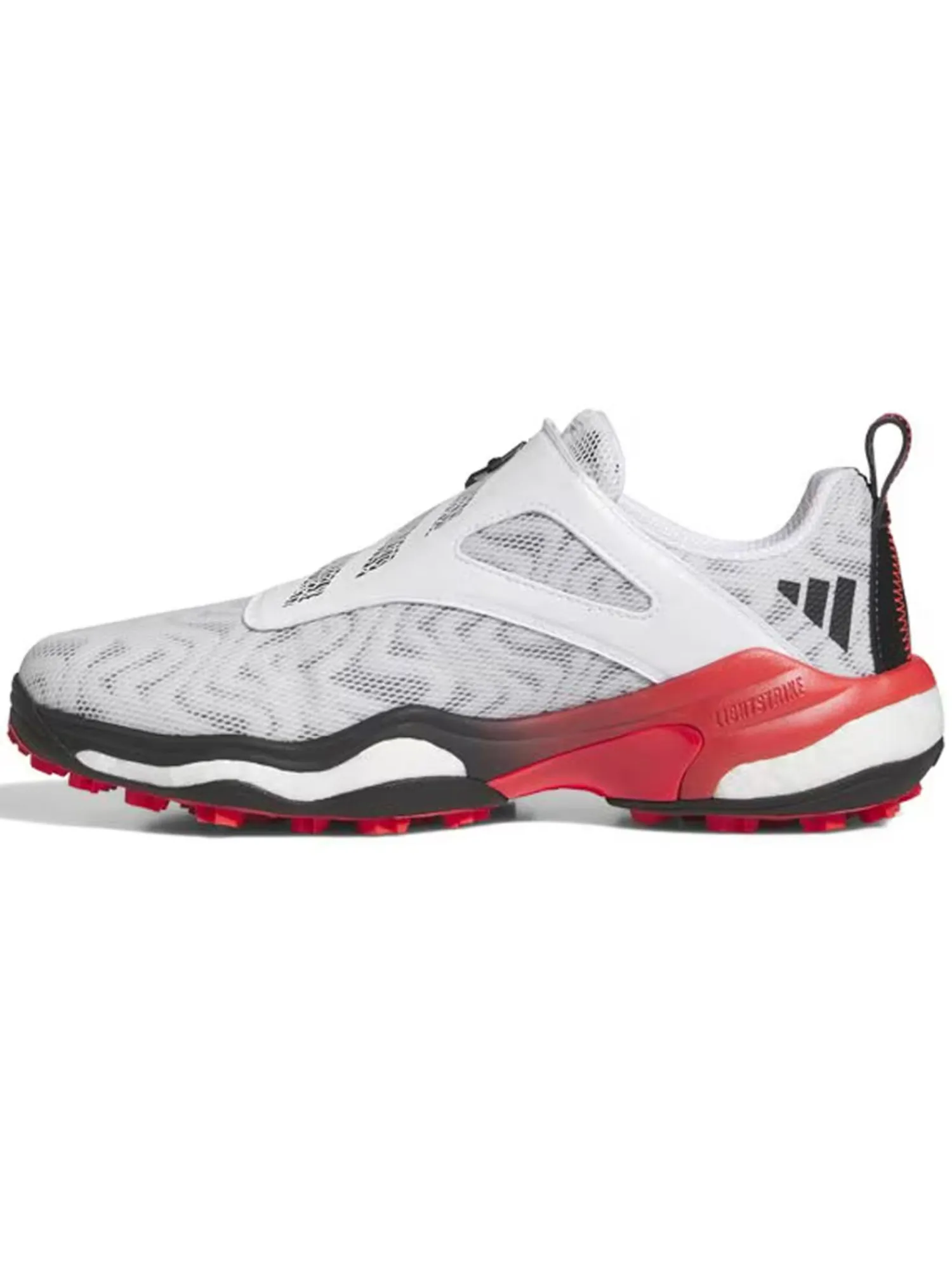 Adidas Mens Golf Shoes|Codechaos BOA 25 Spikeless Golf Shoes - Cloud White/Core Black/Lucid Red