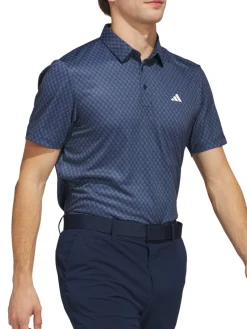 Adidas Shirts|Core Allover Print Polo Shirt - Collegiate Navy/White