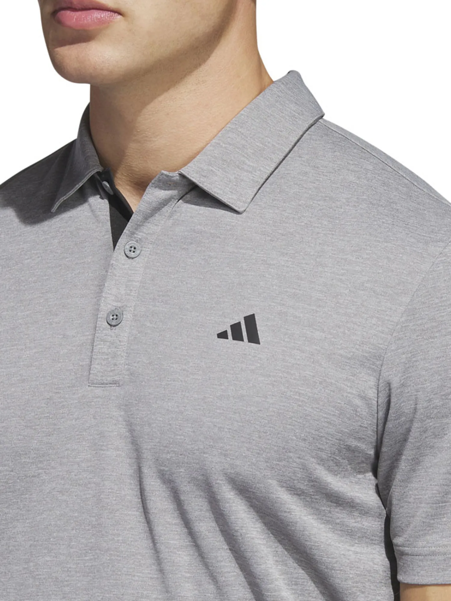 Adidas Clearance Clothing|Drive Heather Polo Shirt - Grey Three Mel.