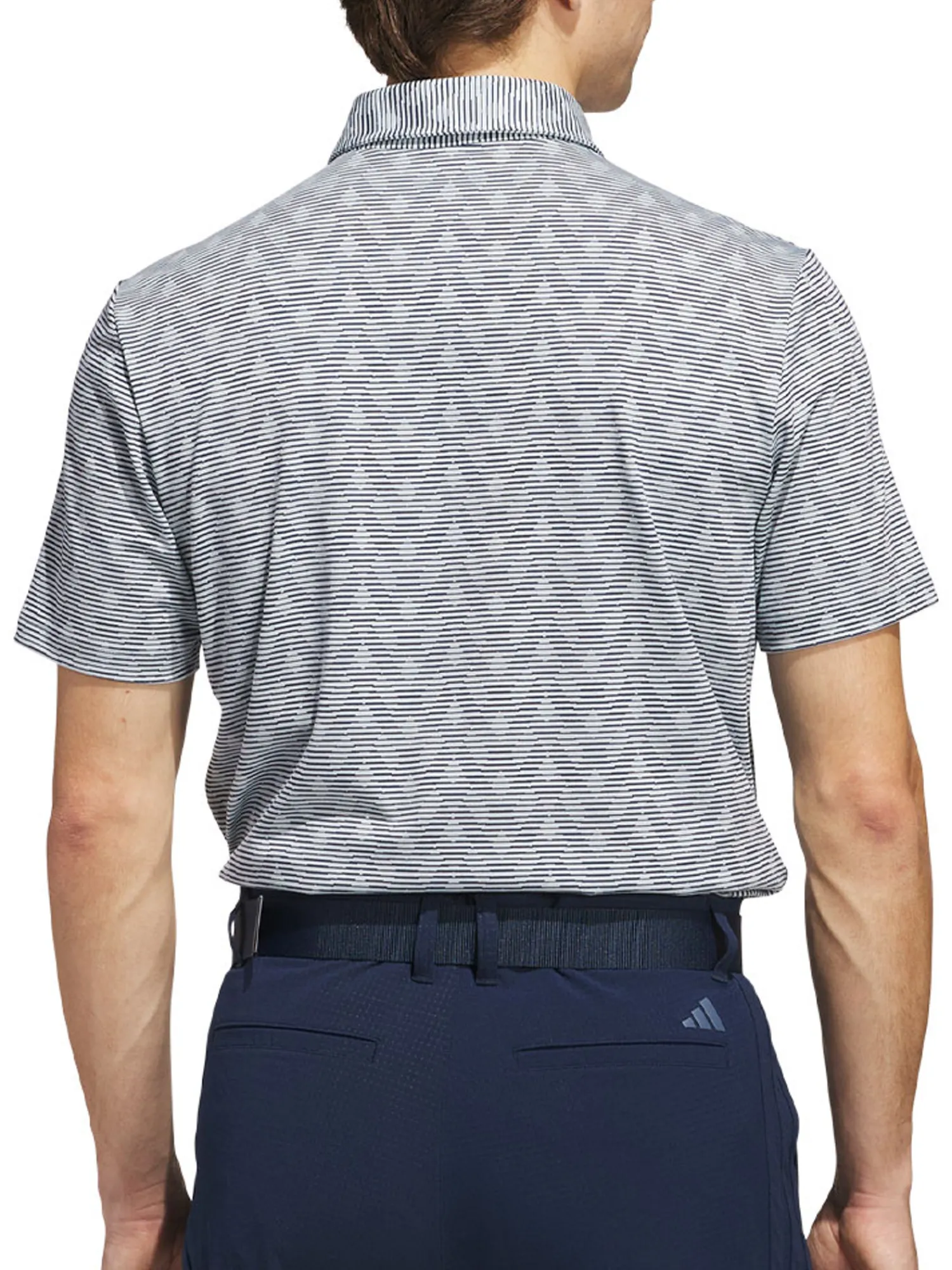 Adidas Shirts|Go-To Printed Stripe Polo Shirt - Wonder Blue/Collegiate Navy