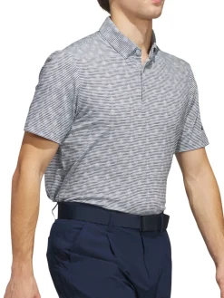 Adidas Shirts|Go-To Printed Stripe Polo Shirt - Wonder Blue/Collegiate Navy