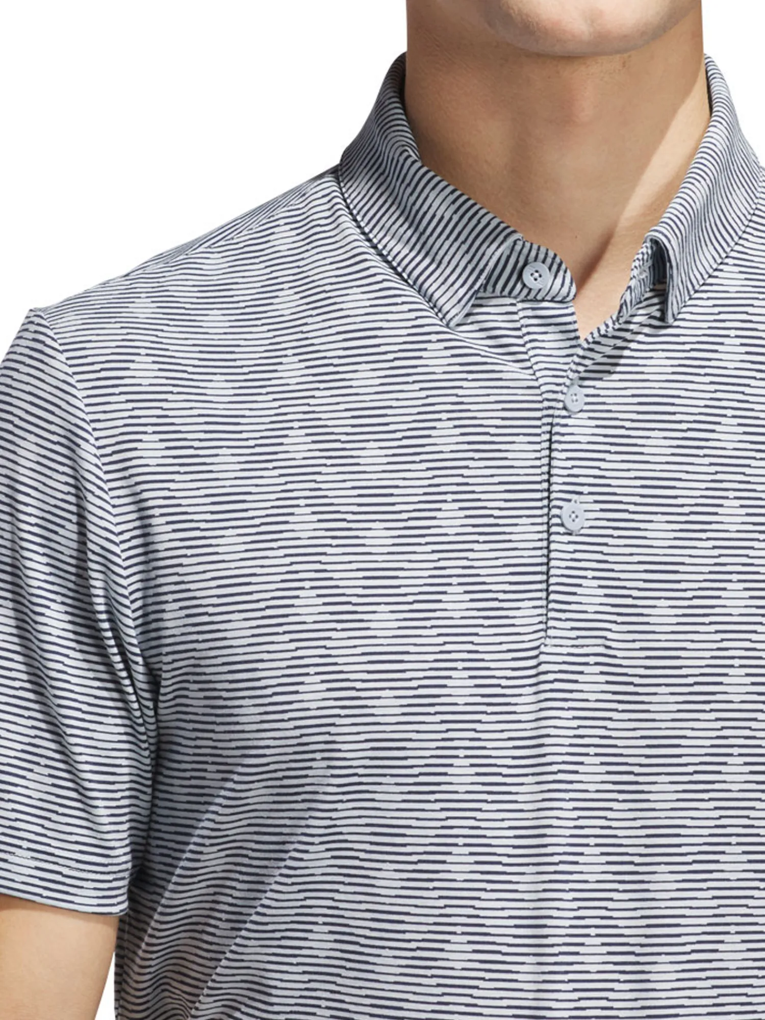 Adidas Shirts|Go-To Printed Stripe Polo Shirt - Wonder Blue/Collegiate Navy