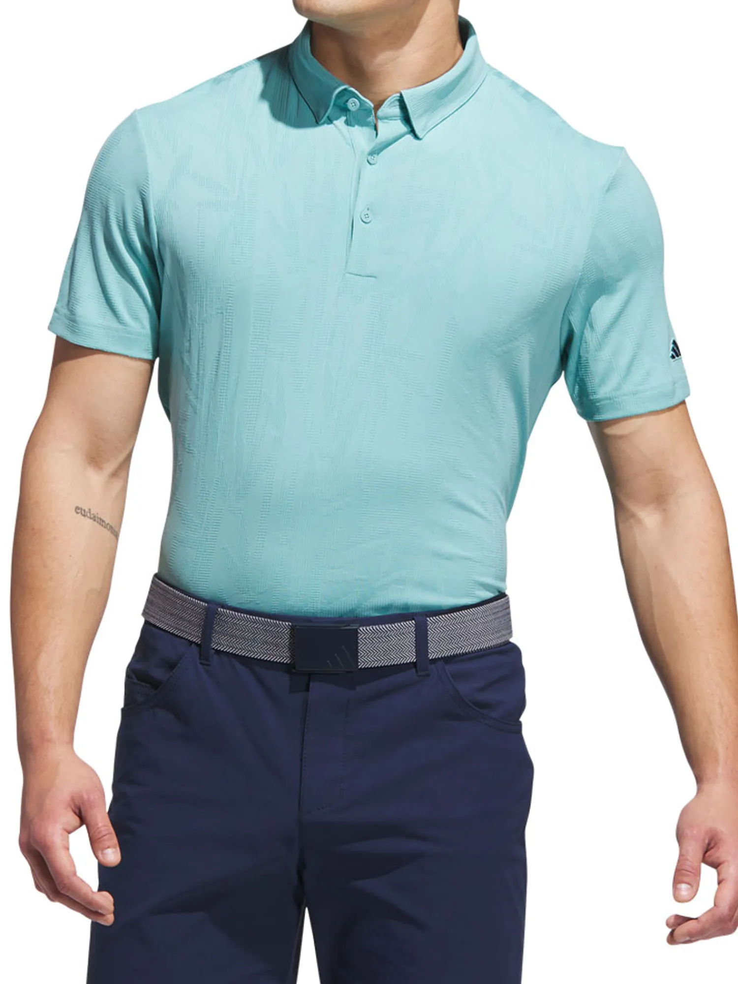 Adidas Shirts|Go-to Textured Polo Shirt - Mint Tone