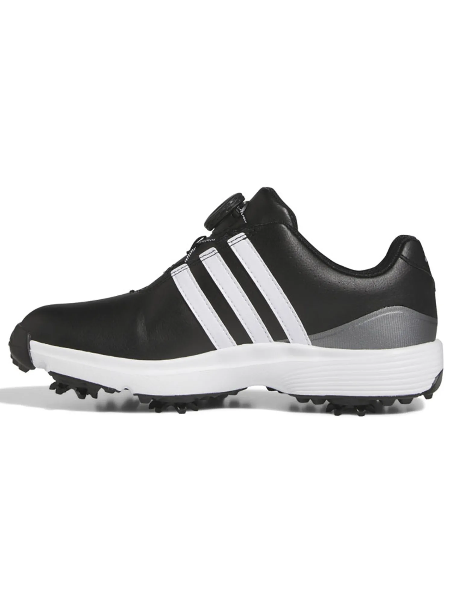 Adidas Junior Golf Shoes|Juniors Tour360 24 BOA Golf Shoes - Core Black/Ftwr White/Iron Met.