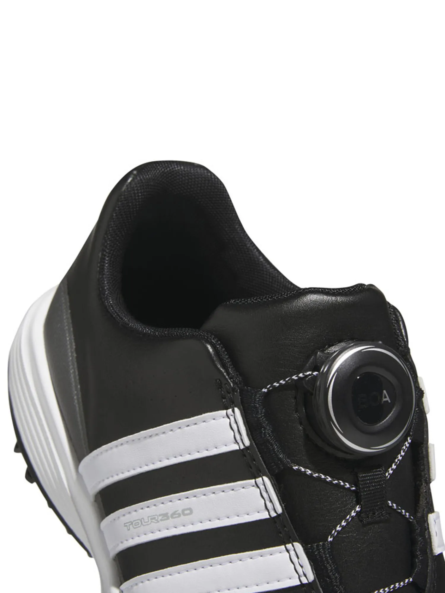 Adidas Junior Golf Shoes|Juniors Tour360 24 BOA Golf Shoes - Core Black/Ftwr White/Iron Met.