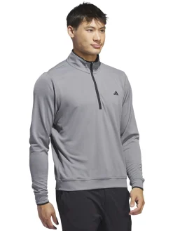 Adidas Jumpers|Lightweight Half-Zip Pullover - Grey Three