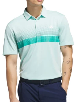Adidas Shirts|Performance Allover Print Polo Shirt - Semi Flash Aqua