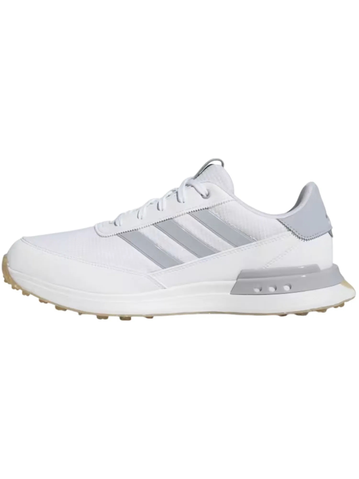 Adidas Mens Golf Shoes|S2G Wide Spikeless Golf Shoes - Ftwr White/Halo Silver/Gum4