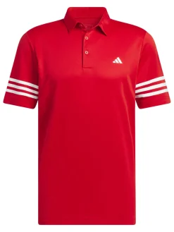 Adidas Clearance Clothing|3-Stripes Polo Shirt - Better Scarlet