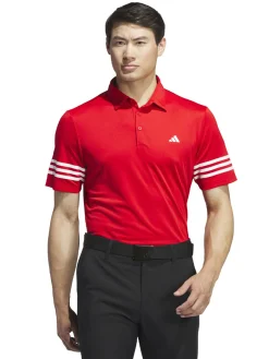 Adidas Clearance Clothing|3-Stripes Polo Shirt - Better Scarlet