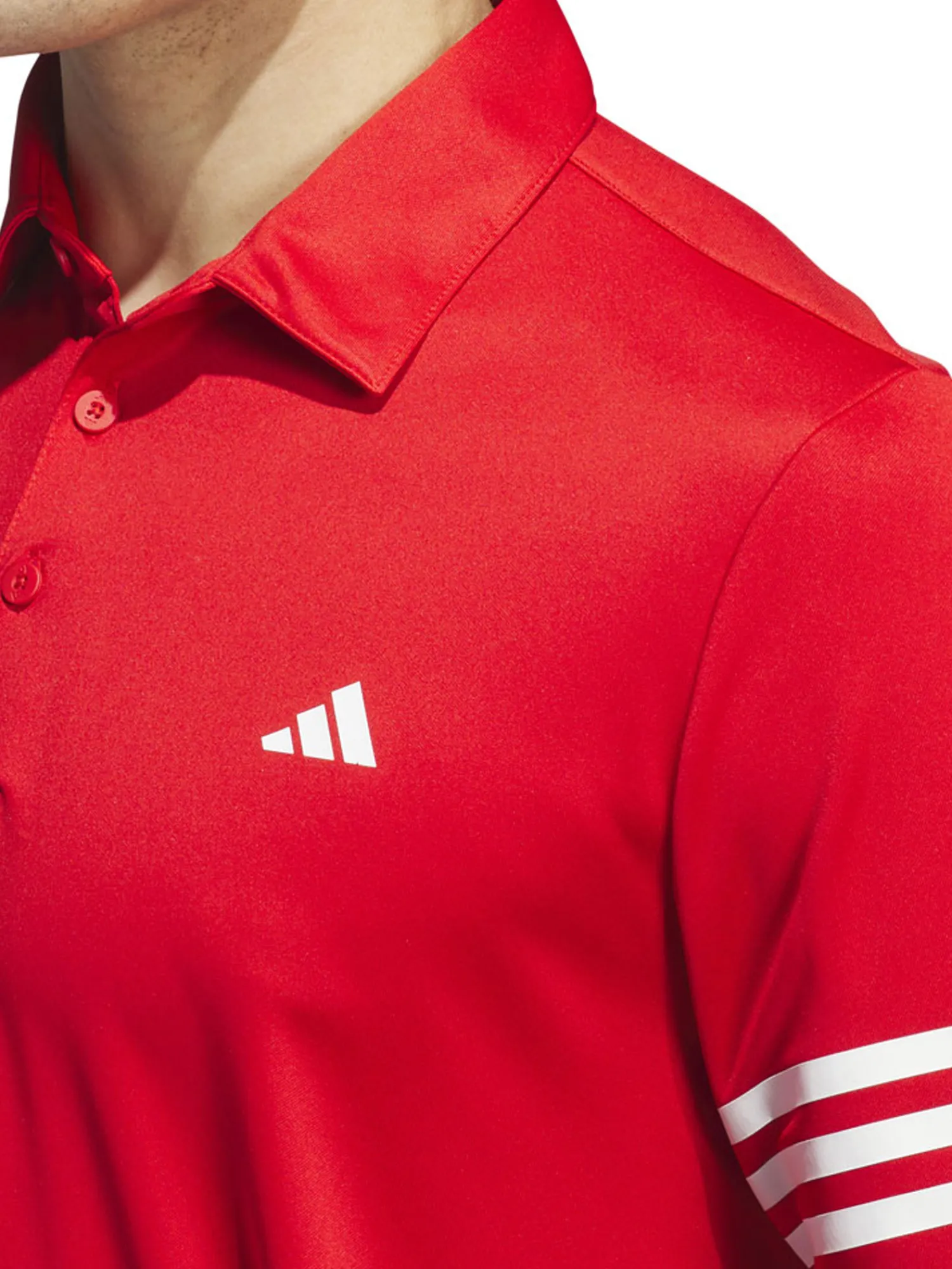 Adidas Clearance Clothing|3-Stripes Polo Shirt - Better Scarlet