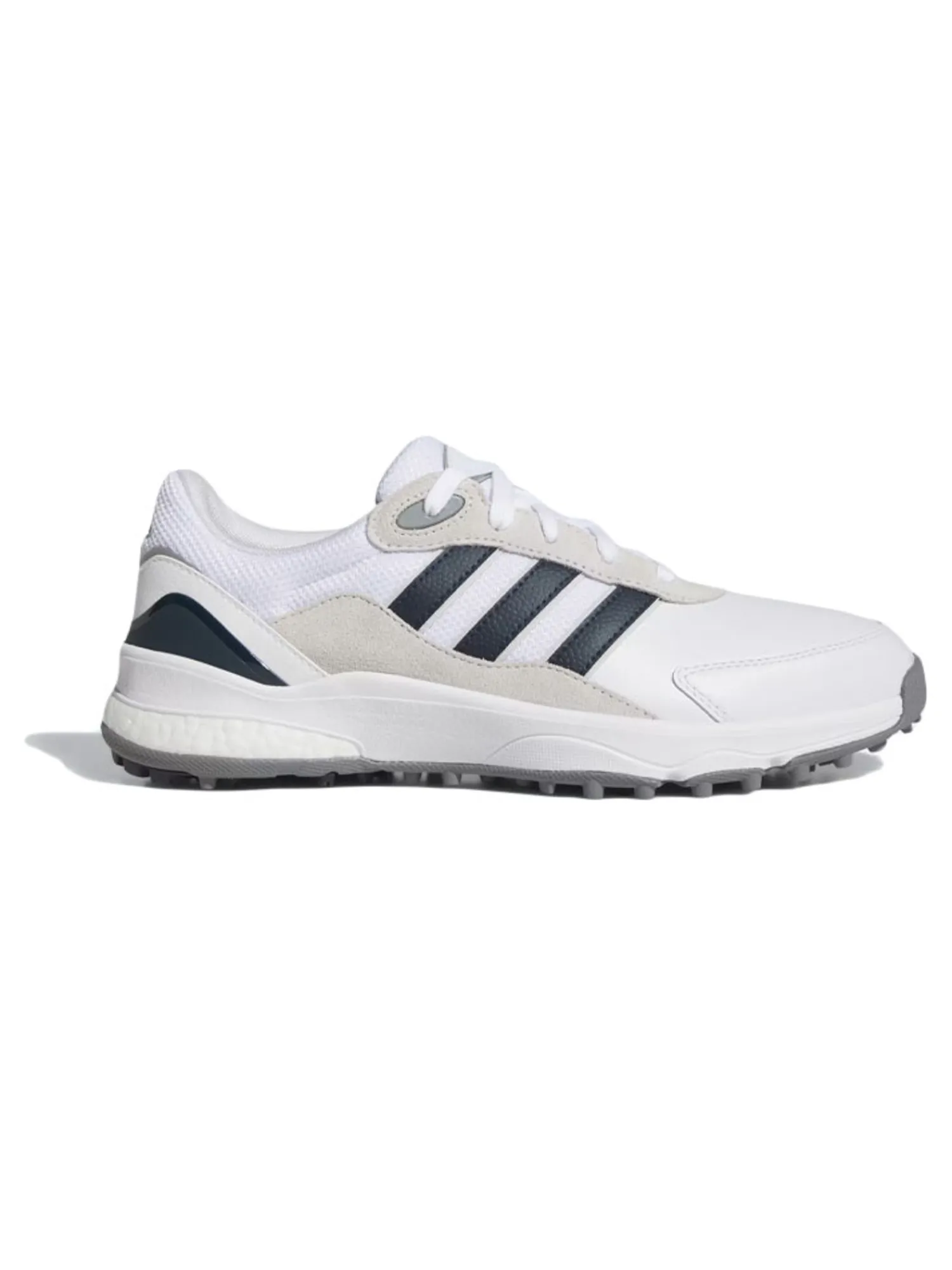 Adidas Mens Golf Shoes|SW5540 Spikeless Golf Shoes - Cloud White/Collegiate Navy/Grey One