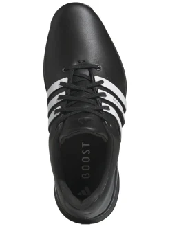 Adidas Mens Golf Shoes|Tour360 24 Boost Golf Shoes (Wide Fit) - Core Black/Ftwr White