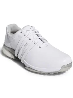 Adidas Mens Golf Shoes|Tour360 25 Wide Spikeless Golf Shoes - Ftwr White/Ftwr White/Silver Met.