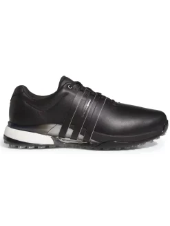 Adidas Mens Golf Shoes|Tour360 25 Wide Spikeless Golf Shoes - Core Black/Silver Met./Core Black