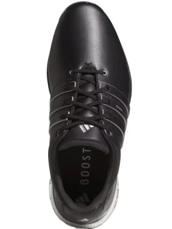 Adidas Mens Golf Shoes|Tour360 25 Wide Spikeless Golf Shoes - Core Black/Silver Met./Core Black
