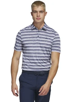 Adidas Shirts|Two-Colour Striped Polo Shirt - Collegiate Navy/White