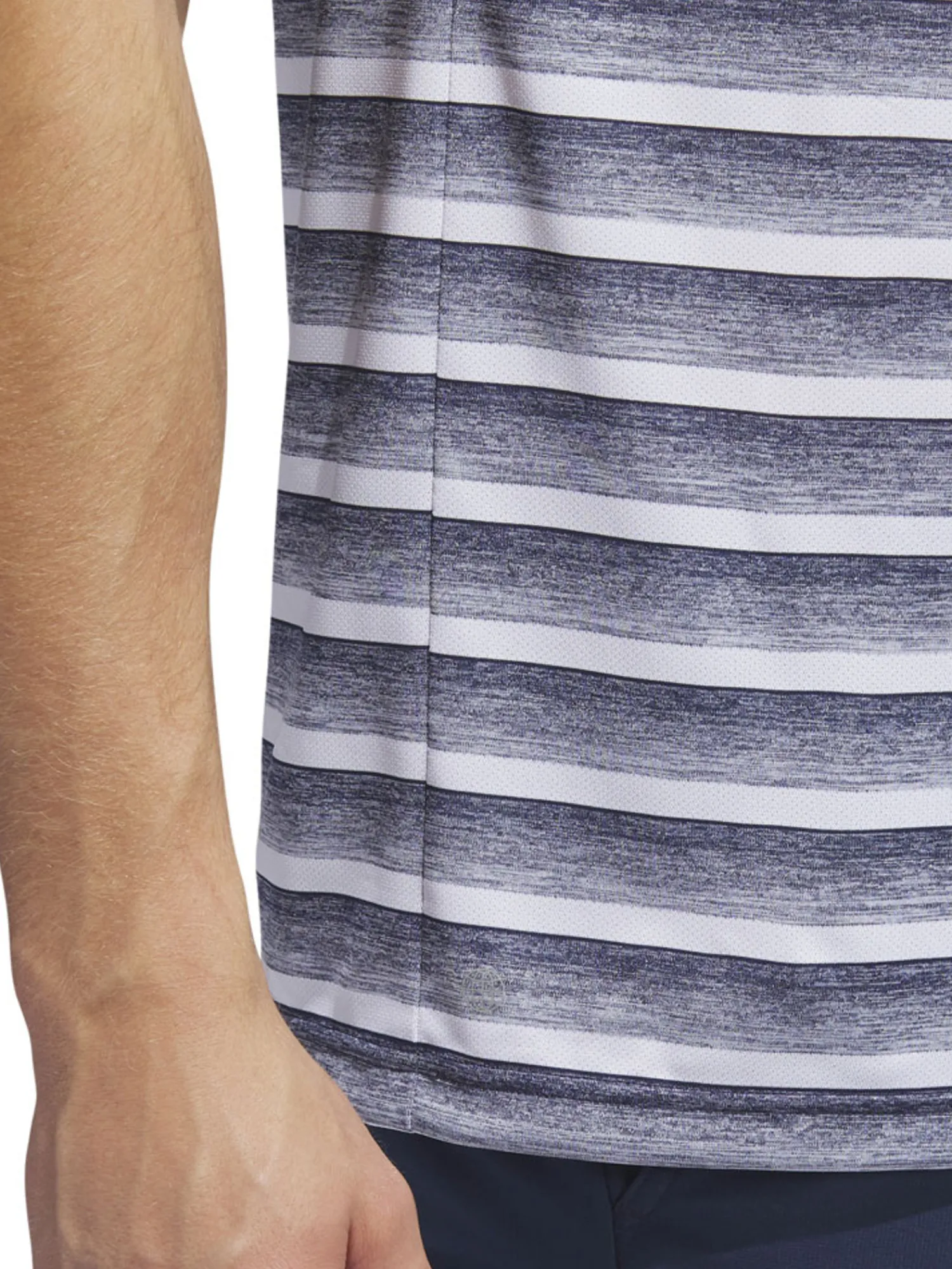 Adidas Shirts|Two-Colour Striped Polo Shirt - Collegiate Navy/White