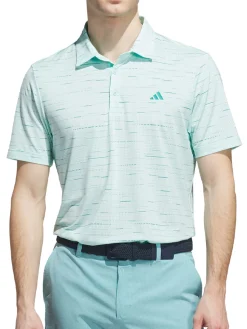 Adidas Shirts|Ultimate365 Mesh Glimmer Print Polo Shirt - Semi Flash Aqua