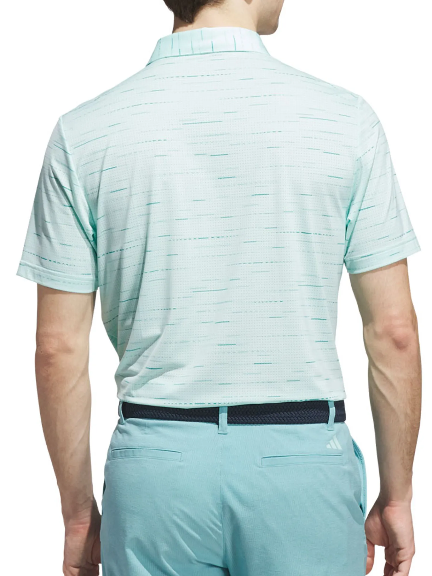 Adidas Shirts|Ultimate365 Mesh Glimmer Print Polo Shirt - Semi Flash Aqua