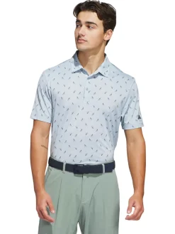 Adidas Shirts|Ultimate365 Printed Mesh Polo Shirt - Wonder Blue/Collegiate Navy
