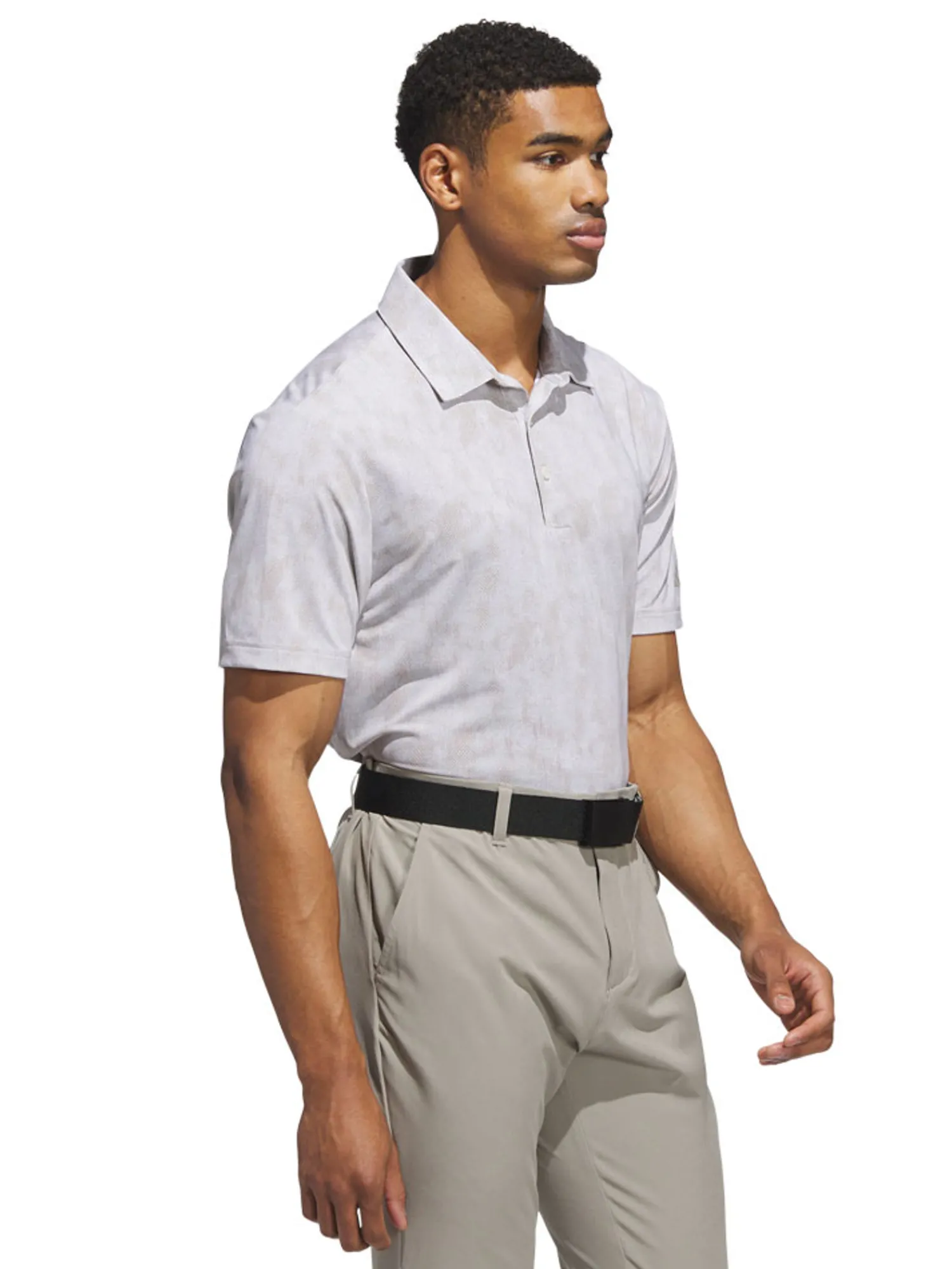 Adidas Shirts|Ultimate365 Textured Print Polo Shirt - Alumina/Putty Beige