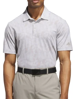 Adidas Shirts|Ultimate365 Textured Print Polo Shirt - Alumina/Putty Beige