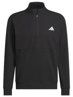 Adidas Jumpers|Ultimate365 Tour Twistknit Quarter Zip Pullover - Black