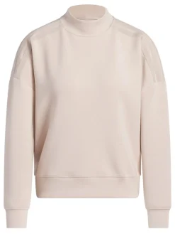 Adidas Jumpers|Womens Beyond Spacer Mock Layer Sweatshirt - Wonder Taupe