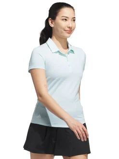Adidas Shirts|Womens Ottoman Short Sleeve Polo Shirt - Semi Flash Aqua