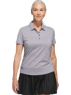 Adidas Shirts|Womens Ottoman Short Sleeve Polo Shirt - Black