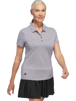 Adidas Shirts|Womens Ottoman Short Sleeve Polo Shirt - Black