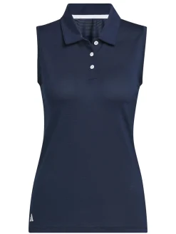 Adidas Shirts|Womens Ottoman Sleeveless Polo Shirt - Collegiate Navy