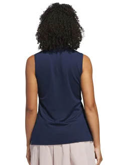Adidas Shirts|Womens Ottoman Sleeveless Polo Shirt - Collegiate Navy