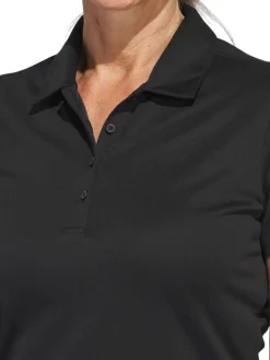 Adidas Shirts|Womens Solid Performance Short Sleeve Polo Shirt - Black